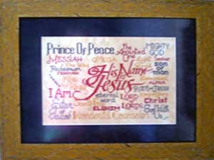 His Name Is Jesus Framed by Sheila Shannon
